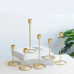 Candle Holders Metal Gold Candlestick Fashion Wedding Stand Exquisite Table Home Decor