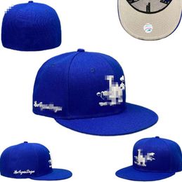 Men's Dodgers Baseball Full Closed Caps Los Angeles Snapback SOX Letter Bone Women Colour All 32 Teams Casual Sport Flat Fitted hats NY Mix Colours Size Casquette a32