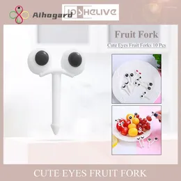 Forks Fruit Fork Mini Cartoon Children Snack Cake Dessert Pick Toothpick Lunches Party Decoration Bento Accessories