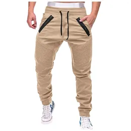 Men's Pants 2024 Men Casual Joggers Solid Thin Cargo Sweatpants Male Multi-Pocket Trousers Mens Zipper Sportswear Hip Hop Pencil