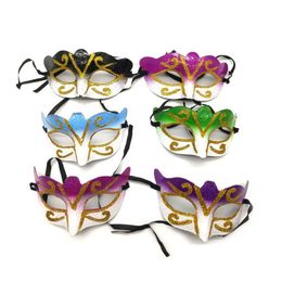 Party Masks Wholesale Feather Mask Masquerade Halloween Carnival Dress Costume Lady Drop Delivery Home Garden Festive Supplies Dhmgk