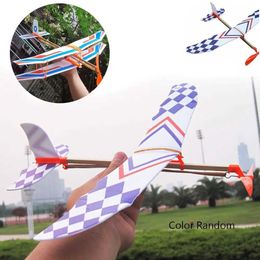 Aircraft Modle Toy novel plastic hand throwing power flight glider elastic rubber aircraft component aircraft model DIY foam aircraft s2452022