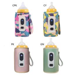 1Pc Baby Bottle Warmer Feeding Bottle Heat Keeper Travel Warmer Cover Formula Milk Water USB Heater Outdoor Bottle Warmer 240521