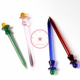 Latest Smoking Colourful Glass Pipes Philtre Handpipes Cigarette Holder Bubbler Dabber Spoon Tips Portable Waterpipe Wax Oil Rigs Straw Hand Tube