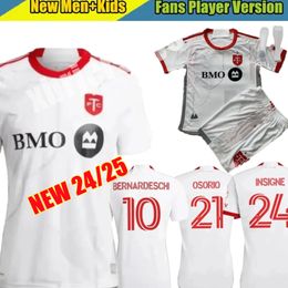 2024 2025 Toronto FC Soccer Jerseys Away KAYE BERNARDESCHI 24 25 OSORIO INSIGNE MORROW BRADLEY men kids Football Shirt Uniform Fans 16-XXL