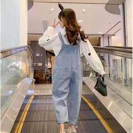 High Quality Spring Autumn Girl Denim Overalls New Fashion Kids Trousers Korean Style Casual Big Children Girls Jeans Breathable
