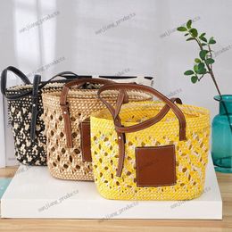 beach bag Designer shoulder bag Basket straw bag fashion tote bag French holiday bag Women's summer bag High quality large capacity leisure bag rattan wicker brand bag