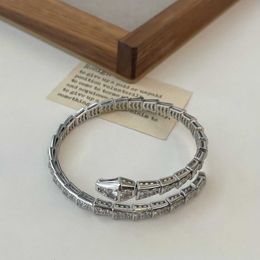 Высокий роскошный изготовленный ювелирные украшения браслет S925 Серебряная змея браслет женский дизайн персонализируется с оригинальным логотипом Bulgarly