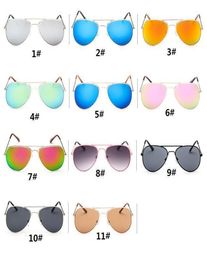 2017 Brand Designer Sun Glasses for Children Cool Mirror Reflective Metal Frame Kids Sunglasses Children039s Glasses UV400 b6395513807