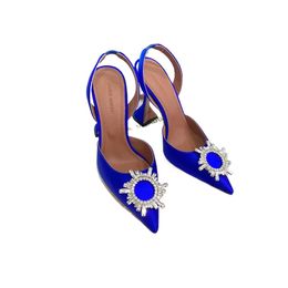 Designer Womens sandals scarpe con tacco alto puntato di girasole Crysta Crackle Sandal Sandal Summer Fashi