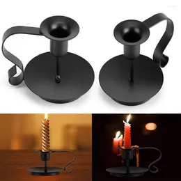 Candle Holders Modern Home Decoration Simple Black Candlestick Table Centrepieces For Dining Room Decorative Vintage Taper Holder