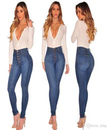 American cowgirl trousers Jeans pants sexy lift hips tight high waist high elastic denim trousers 2 colors4583340