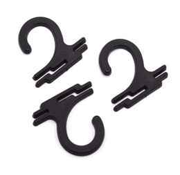 100pcslot 2624mm Plastic Sock Hook Hanger For Sock Stocking Underwear Accessories Packaging Black5649254