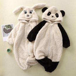 Clothing Sets Autumn Cartoon Style Winter Long Sleeve Baby Boys Girls Rompers Panda Design Toddler Kids Playsuit Jumpsuits Clothes