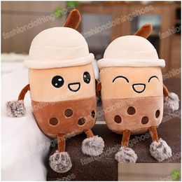 Stuffed & Plush Animals Cartoon Bubble Tea Cup P Toy Soft Doll Milk Pillow Kids Toys Children Birthday Gift Drop Delivery Gifts Dhqfs