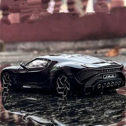 Diecast Model Cars 1 32 Bugatti Lavoiturenoire Alloy Sports Car Model Diecasts Metal Racing Car Model Collection Sound and Light Childrens Toy Gift
