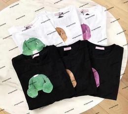 Summer Mens Womens Designers T Shirts Loose Tees Fashion Brands Tops Man S Casual Shirt angel Clothing Street Black White Shorts S8132524