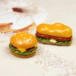 8pcs Resin Hamburger Model Food Toys For Doll House Kitchen Toy DIY Accessories New