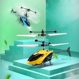 Parkten Electric RC Flying Helicopte Kids Flight Plane Infrared Induction Aircraft Remote Control Toys LED Light Outdoor 240509