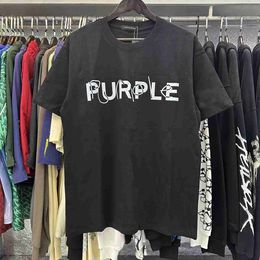 Designer Purple T-shirt | Loose Fit Short Sleeve Spring/summer Teezufk