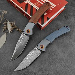 2Models 15080/15080-1 Crooked River Folding Knife 4.00" Damascus Clip Point Blade Dymondwood/G10 Handles Outdoor Camp Hunt Pocket Knives EDC Tools