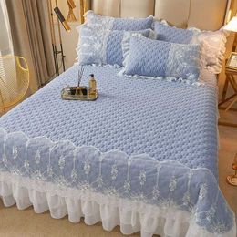 Bedding sets WOSTAR Quilted thicken white bed sheet summer bedspread couple 2 people linens luxury double bedding king size 180x200cm H240521 ANBO