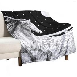 Blankets Star Horse Throw Blanket Sofa Warm For Winter Picnic