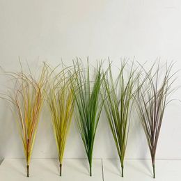 Decorative Flowers 5 Bundles Plastic Flower Arrangement 60cm Grass Plants Onion Artificial Wheat Faux Home Decor