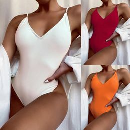 Women's Swimwear Women Sexy Solid Push Up High Cut Lace Halter Bikini Set Thong