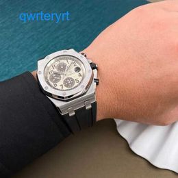 Top AP Wrist Watch Royal Oak Offshore Swiss Men's Automatic Mechanical Watch 42mm Steel Date Display Timing Function Waterproof Luminous 26470ST.OO.A801CR.01