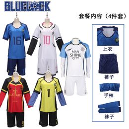 Anime Costumes Set Anime Blue Lock Kaiser Cosplay Costplay Red Mundlid Perg Bastard Munchen Ness Isagi Yoichi Kurona Cosplay piłka nożna dla mężczyzn J231025