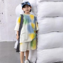 Clothing Sets Childrens Set 2024 Summer Boys Two Piece Of Fashion Shorts For Children And Fashionable Kids Boy Clothes