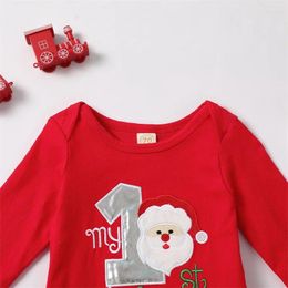 Clothing Sets Toddler Baby Girl Christmas Outfit Long Sleeve Romper Sweatshirt Top Flared Pants Born Fall Winter Clothes