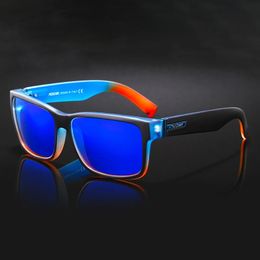 KDEAM Sport Mens Mirror Polarized Sunglasses Blue Shades Brand Designer Rectangle Outdoor Driving Sun Glasses Women With Box 240522