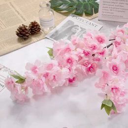 Decorative Objects Figurines Artificial cherry blossoms silk flowers blossom branches wedding arch decorations hotel events living rooms home decor H240521 D9A3