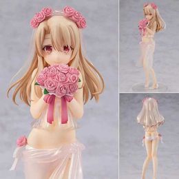 Action Toy Figures Fate/kaleid Liner Illyasviel Von Einzbern 21cm Figure Wedding Bouquet Girl Model Doll Toy Bikini Swimsuit Sexy Beauty Decor Gift T240521