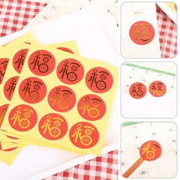 Wall Stickers 90Pcs/Pack Year Fu Character Spring Festival Decals Red Envelopes Gift Boxes Home Decorations Tools