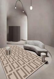 Living Room Carpet Luxury Modern Grey Black Geometric Rug For Bedroom Sofa Coffee Table Floor Kitchen Mat House Decoration Rugs5788335