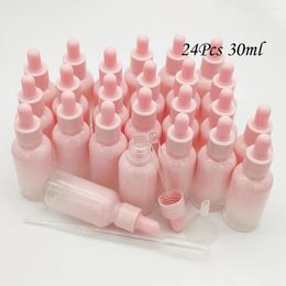 Storage Bottles 24 Pack 30ml(1oz) Glass Dropper Bottle With Pipette Small Sample For Essential Oils Refill Container