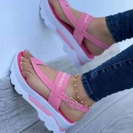 Summer Shoes 2024 Women Sandals Plus Size Platform Wedge Women's Closed Toe Casual Roman Correction Sandaleas De Muj 574 's