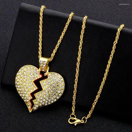 Pendant Necklaces Broken Heart Necklace Personality Heartbreak Shape Male And Female Choker Women's Jewelry Gifts