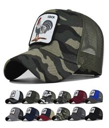 Animal motifs Adult Net cap Unisex Cock pattern Embroidery shade Spring Autumn Caps Hip Hop Fitted hat41324236601532