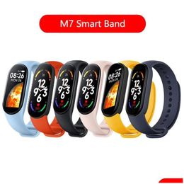 Smart Wristbands M7 Ip67 Waterproof Sport Watch Men Woman Blood Pressure Heart Rate Monitor Fitness Bracelet For Android Ios Drop Deli Otyl8