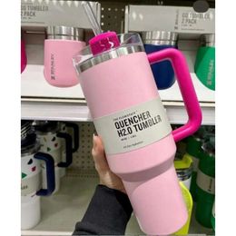 Ready To Ship Sell Well THE QUENCHER H2.0 Cosmo Pink Parade TUMBLER 40 OZ 04 Swig Wine Mugs Valentine Day Gift Flamingo Water Bottl Target Red US STOCK Fy3848 0518