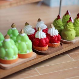 1/6 Scale Miniature Dollhouse Christmas Cake Mini Cupcake Pretend Play Food for Blyth OB11 Doll Kitchen Toy Accessories