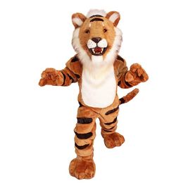 Halloween Striped Tiger Mascot Costume Adult Size Cartoon Anime theme character Carnival Unisex Dress Christmas Fancy Performance Party Dress