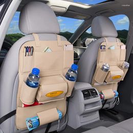 Storage Bags Car Back Seat Organiser Multifunction Bag Universal Pouch Anti-kicking Hanging PU-leather