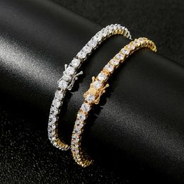 925 Sterling Silver Moissanite chain Bracelet Fine Jewellery GRA Certificate VVS VS Diamond Necklace Hip hop Style Tennis Chain