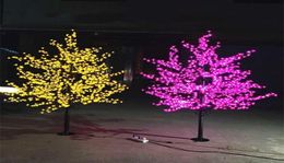 LED Artificial Cherry Blossom Tree Light Christmas Light 1152pcs LED Bulbs 2m65ft Height 110220VAC Rainproof Outdoor Use7435832