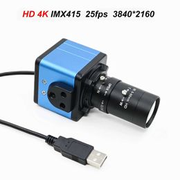 Webcams HD 4K USB camera IMX415 25fps 3840x2160.8MP network camera with 5-50mm 2.8-12mm variable CS lens installed on the housing plug and play J240518